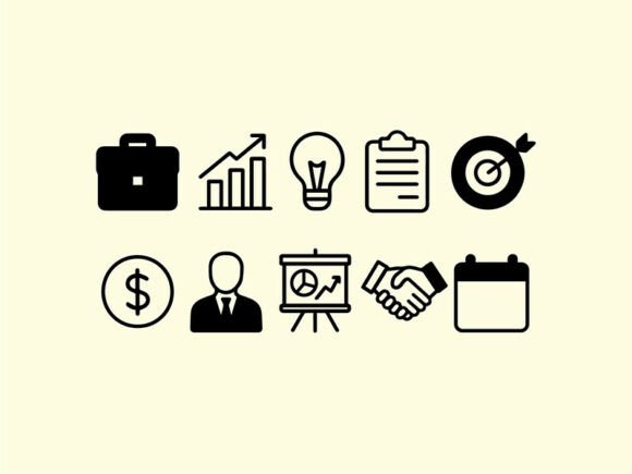 10 Business Vector Icon: A Versatile Design Resource for Modern Projects