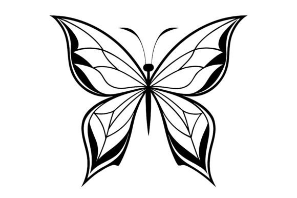 Abstract Butterfly Wings Dual Shape Line: A Modern Design Asset