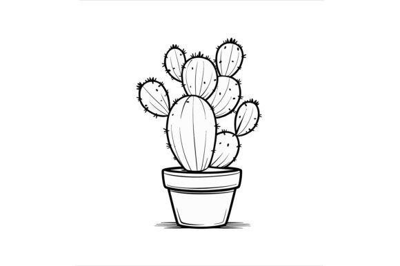 Cactus in Pot for Decoration and Home: A Versatile Asset for Design Workflows