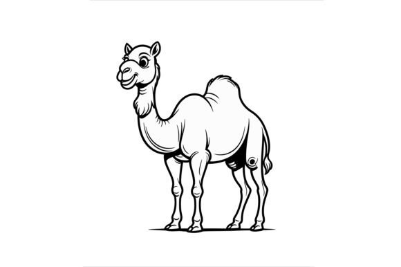 Cartoon Camel Animal Illustration: A Versatile Design Asset for Creative and Commercial Use