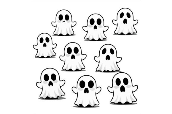 Cute Cartoon Ghosts for Halloween: Elevating Your Seasonal Designs