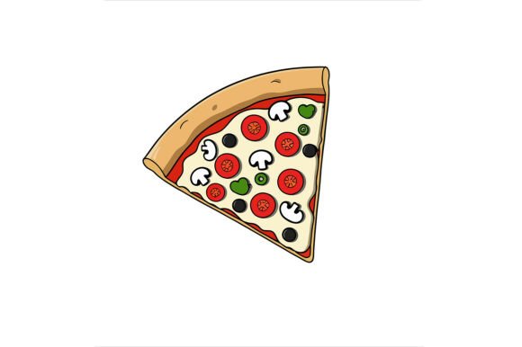 Delicious Slice of Pizza, Top View: A Versatile Asset for Modern Design