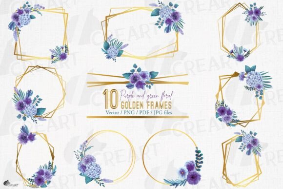 Elegant Watercolor Floral Wedding Border: A Timeless Design Solution for Modern Creatives