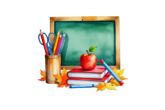 Illustration of School Supplies