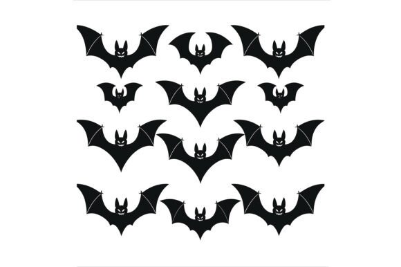 Vector Art of Black Bats Pattern: A Practical Design Asset