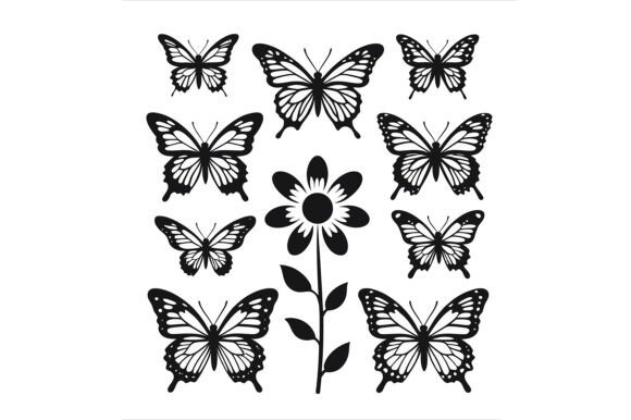 Vector Art of Butterflies and Flower: A Flexible Design Resource for Creative Projects