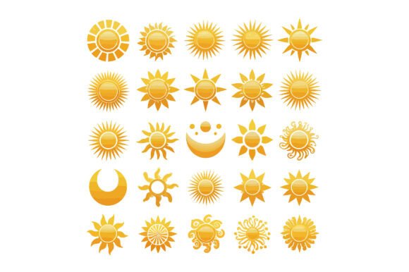 Vector Art of Collection Sun Icon: Creative Potential and Practical Considerations