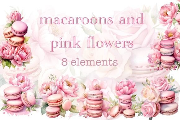 Watercolor Clipart Macarons and Flowers: A Creative Resource Done Right